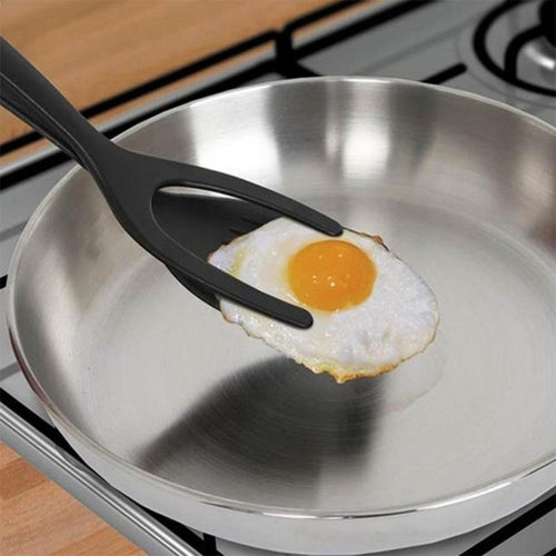 2 in 1 Kitchen Clip Pancake Toast Omelette Overturned Spatula Omelet Fried Egg Clip Silicone Kitchen Accessories Cooking Tools