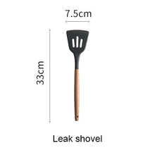 Load image into Gallery viewer, Silicone Kitchen Tools Cooking Sets Soup Spoon Spatula Non-stick Shovel with Wooden Handle Special Heat-resistant Design