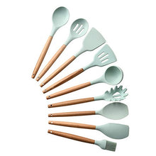 Load image into Gallery viewer, 12PCS Silicone Kitchen Tools Cooking Sets Turner Soup Spoon Spatula Brush Non-stick Shovel with Wooden Handle Cooking Tools
