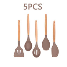 Load image into Gallery viewer, 12PCS Silicone Kitchen Tools Cooking Sets Turner Soup Spoon Spatula Brush Non-stick Shovel with Wooden Handle Cooking Tools