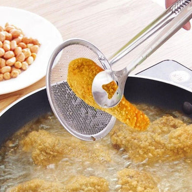 Stainless Steel Spoon Kitchen Oil-frying With Clip Multi-functional Kitchen Strainer Accessories Cooking Tools #83