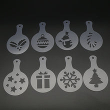 Load image into Gallery viewer, 8/12/16Pcs/Set Coffee Drawing Model Creative Cappuccino Foam Spray Printing Flower Mold Kitchen Accessories Plastic Cooking Tool