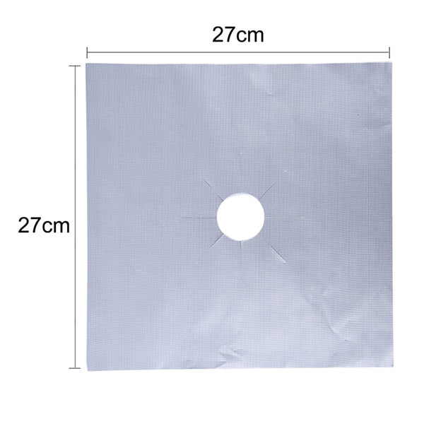 4Pcs/set Black Reusable Foil Gas Hob Range Stovetop Burner Protector Liner Cover For Cleaning Kitchen Cooking Tools Set