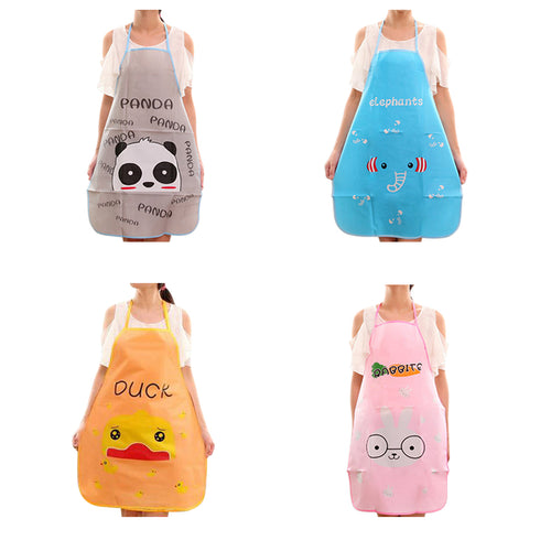 Cooking Apron Kitchen Women Waterproof Cartoon Kitchen Cooking Tools Set Bib Apron Sleeveless Cloth apron Creative
